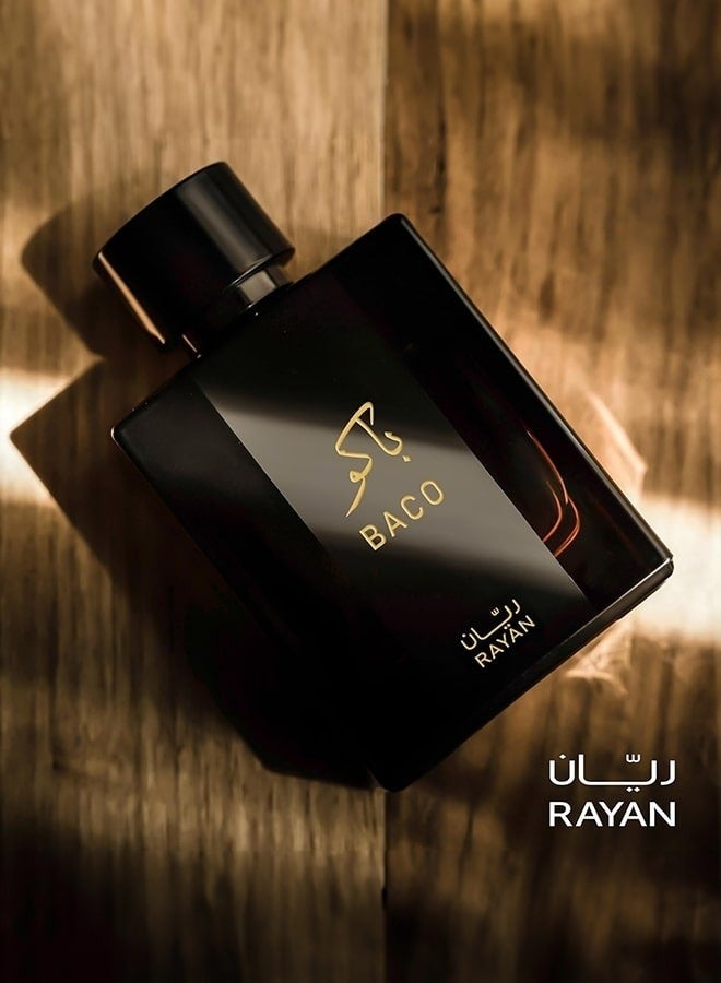 RAYAN BACO Perfume, Long Lasting Perfume for Men, 100 ML Eau De Parfum for Men, Ideal Arabic Perfume for Men and Ideal Gift for All Occasions, Rayan Leather Fragrance & Attar with 3 Type of Notes - Image 1
